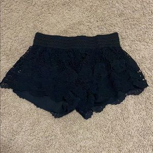 Black Laced Shorts